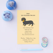Dachshund Dog Design Dog Grooming Flyer チラシ (シングル)