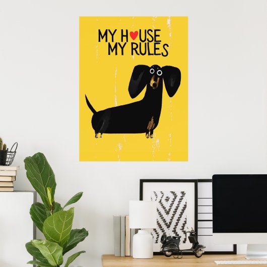 Dachshund dog | Funny & decorative Poster ポスター (ホームオフィス)
