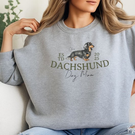 Dachshund Dog Mom Pet Illustration スウェットシャツ