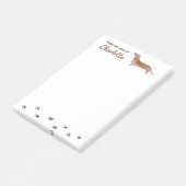 Dachshund Dog Post-Itノート ポストイット (アングル)