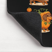 Dachshund Dog Pumpkin E Turkey Thanksgiving Men Wo マウスパッド (コーナー)