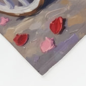 Dachshund Dog Valentine's Day フリースブランケット (角)