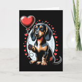 Dachshund Dog Valentine's Day Dog Owner Valentine  カード (正面)