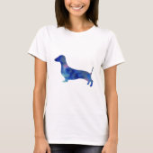 Dachshund Dog Women's Basic T-Shirt，ホワイト Tシャツ (正面)