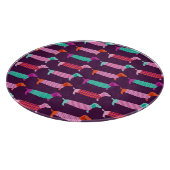 Dachshund Dogs:シームレスかわいいパターン。 カッティングボード (角)