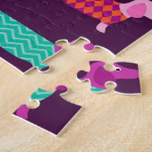 Dachshund Dogs:シームレスかわいいパターン。 ジグソーパズル (側面)