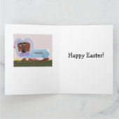 Dachshund Easter Bunny カード (内部)