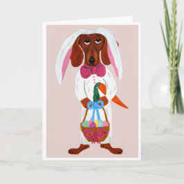 Dachshund Easter Bunny シーズンカード