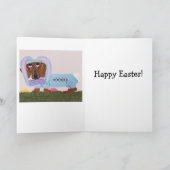 Dachshund Easter Bunny シーズンカード (内部)