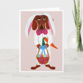 Dachshund Easter Bunny シーズンカード