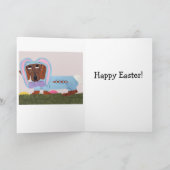 Dachshund Easter Bunny シーズンカード (内部)