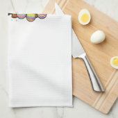 Dachshund Easter T-Shirt キッチンタオル (四つ折り)