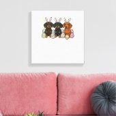 Dachshund Easter T-Shirt キャンバスプリント (インサイチュ (リビング))