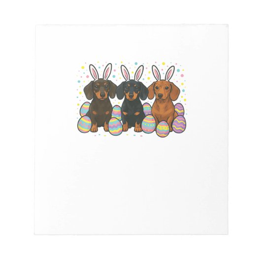 Dachshund Easter T-Shirt ノートパッド (正面)