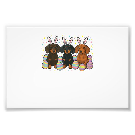 Dachshund Easter T-Shirt フォトプリント (正面)
