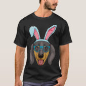 Dachshund Egg Easter Day Dog Costume Gift Boys Gir Tシャツ (正面)