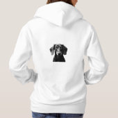 Dachshund Elegant Hoodie パーカ (裏面)