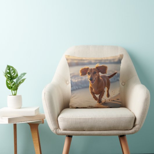 Dachshund Elegant Throw Pillow クッション (椅子)