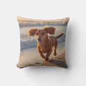 Dachshund Elegant Throw Pillow クッション (正面)