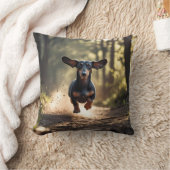 Dachshund Elegant Throw Pillow クッション (ブランケット)