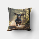 Dachshund Elegant Throw Pillow クッション (裏面)