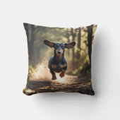 Dachshund Elegant Throw Pillow クッション (正面)