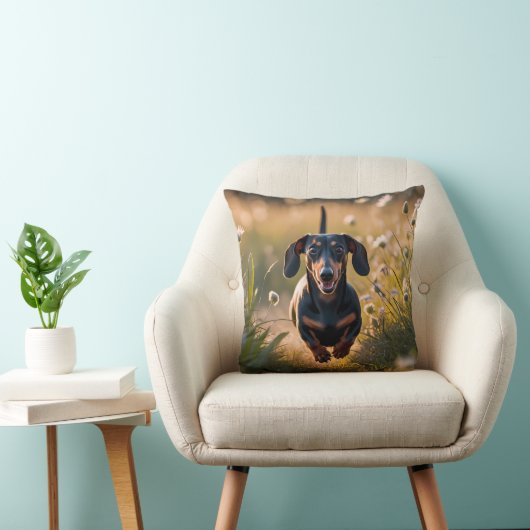Dachshund Elegant Throw Pillow クッション (椅子)