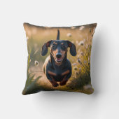 Dachshund Elegant Throw Pillow クッション (裏面)