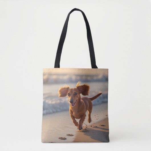 Dachshund Elegant Tote Bag トートバッグ (正面)