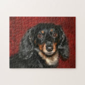Dachshund face ジグソーパズル (横)