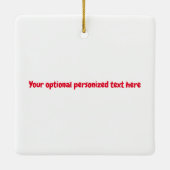 Dachshund Family Personalized Tree Ornament セラミックオーナメント (裏面)