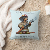Dachshund Fire Fighter クッション (ブランケット)