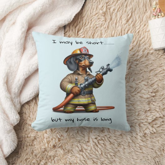 Dachshund Fire Fighter クッション (ブランケット)