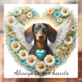 Dachshund Floral Heart ウィンドウサイン (シート2)