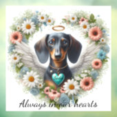 Dachshund Floral Heart ウィンドウサイン (シート3)
