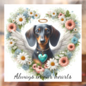 Dachshund Floral Heart ウィンドウサイン (シート2)
