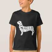 Dachshund Funny Text Dog Tygraphy T Shirt  Tシャツ (正面)