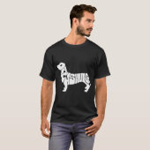 Dachshund Funny Text Dog Tygraphy T Shirt Tシャツ (正面フル)