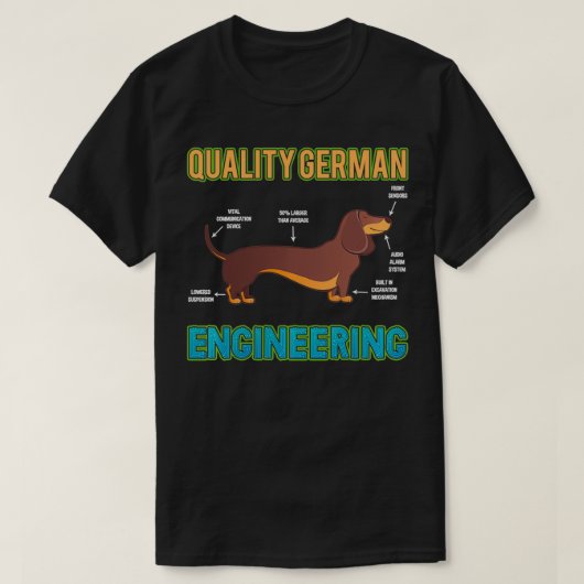 Dachshund German Engineering Dog Animal lover Pull Tシャツ (デザイン正面)