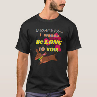 DACHSHUND GIFTS FUNNY WIENER DOG PET CUTE VALENTIN Tシャツ