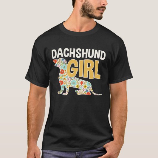 Dachshund Girl 2 Tシャツ (正面)