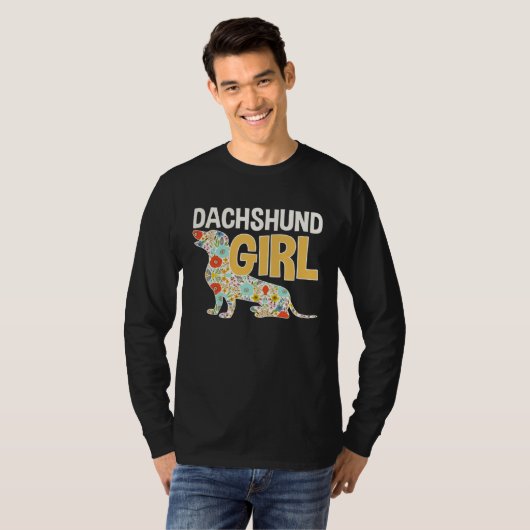 Dachshund Girl  2 Tシャツ (正面フル)