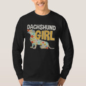 Dachshund Girl  2 Tシャツ (正面)