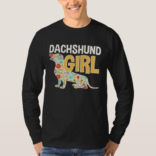 Dachshund Girl 2 Tシャツ (正面)