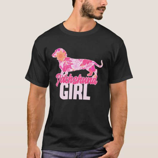 Dachshund Girl  3 Tシャツ (正面)