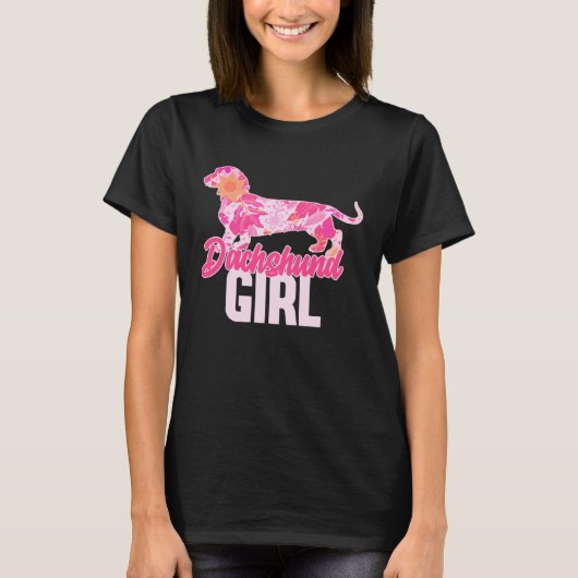 Dachshund Girl 3 Tシャツ (正面)