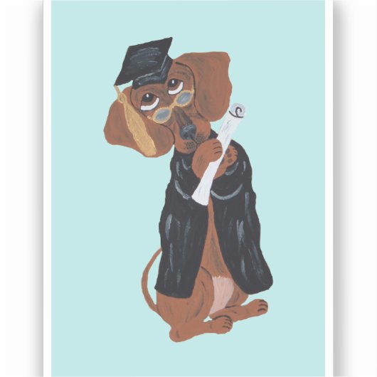 Dachshund Graduate シール (正面)