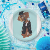 Dachshund Graduate ペーパープレート (パーティー)