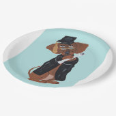 Dachshund Graduate ペーパープレート (アングル)