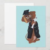 Dachshund Graduate 招待状 (正面/裏面)